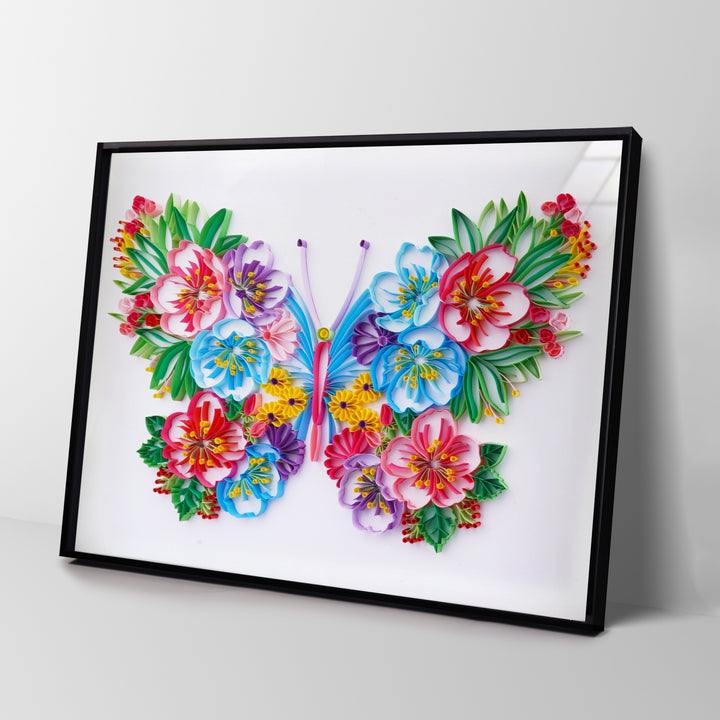 Flowery Butterfly - Paper Filigree Painting Kit