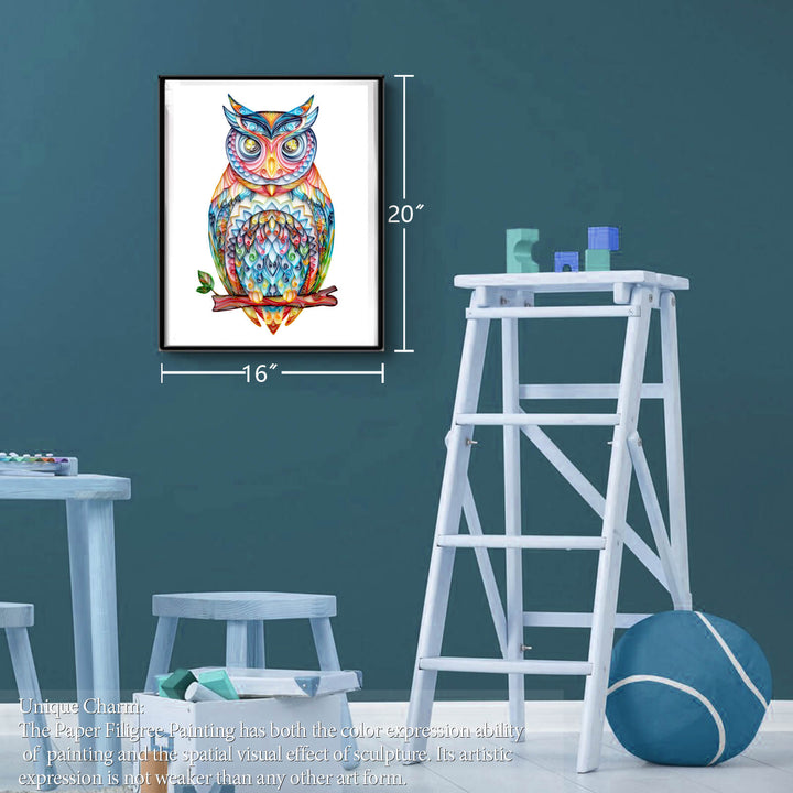 Owl - Paper Quilling & Filigree Painting Kit