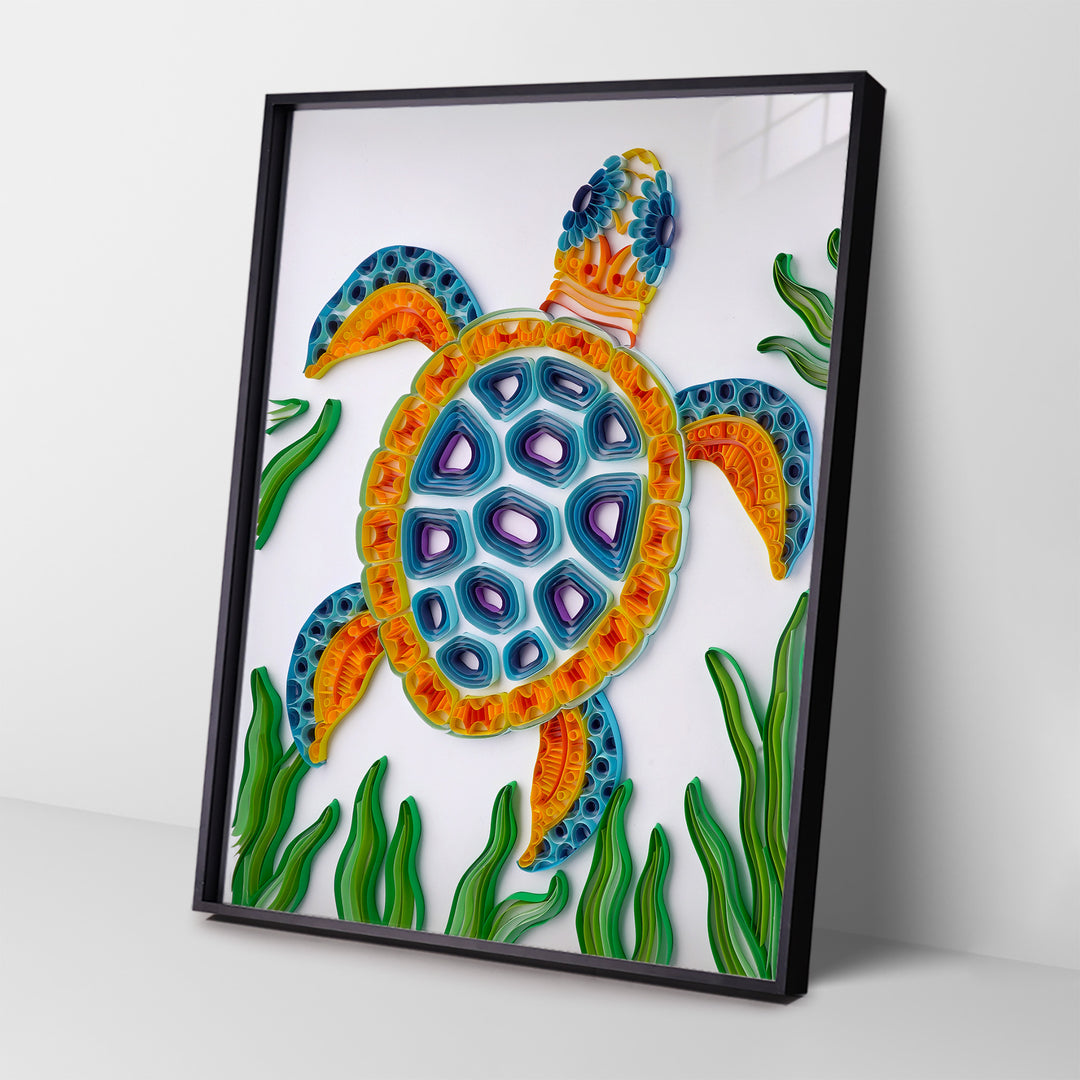 Free Turtle - Paper Filigree Painting Kit（Standard Size）