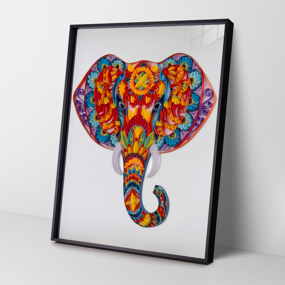 Magical Elephant - Paper Quilling & Filigree Painting Kits（Standard Size）