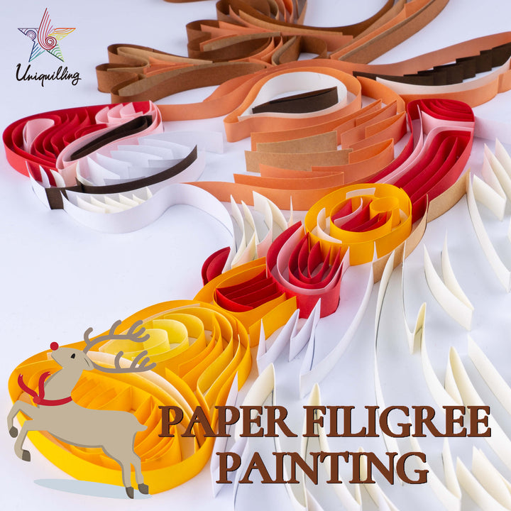 Christmas Reindeer - Paper Filigree Painting Kit