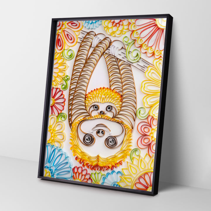 Sloth - Paper Filigree Painting Kit（Standard Size）
