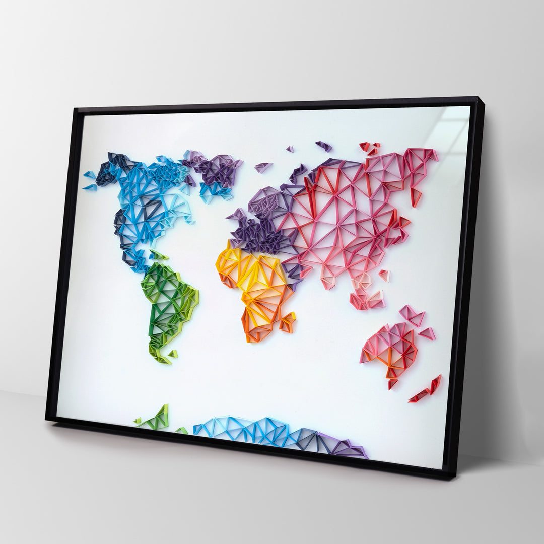 World Map - Paper Filigree Painting Kit（Standard Size）