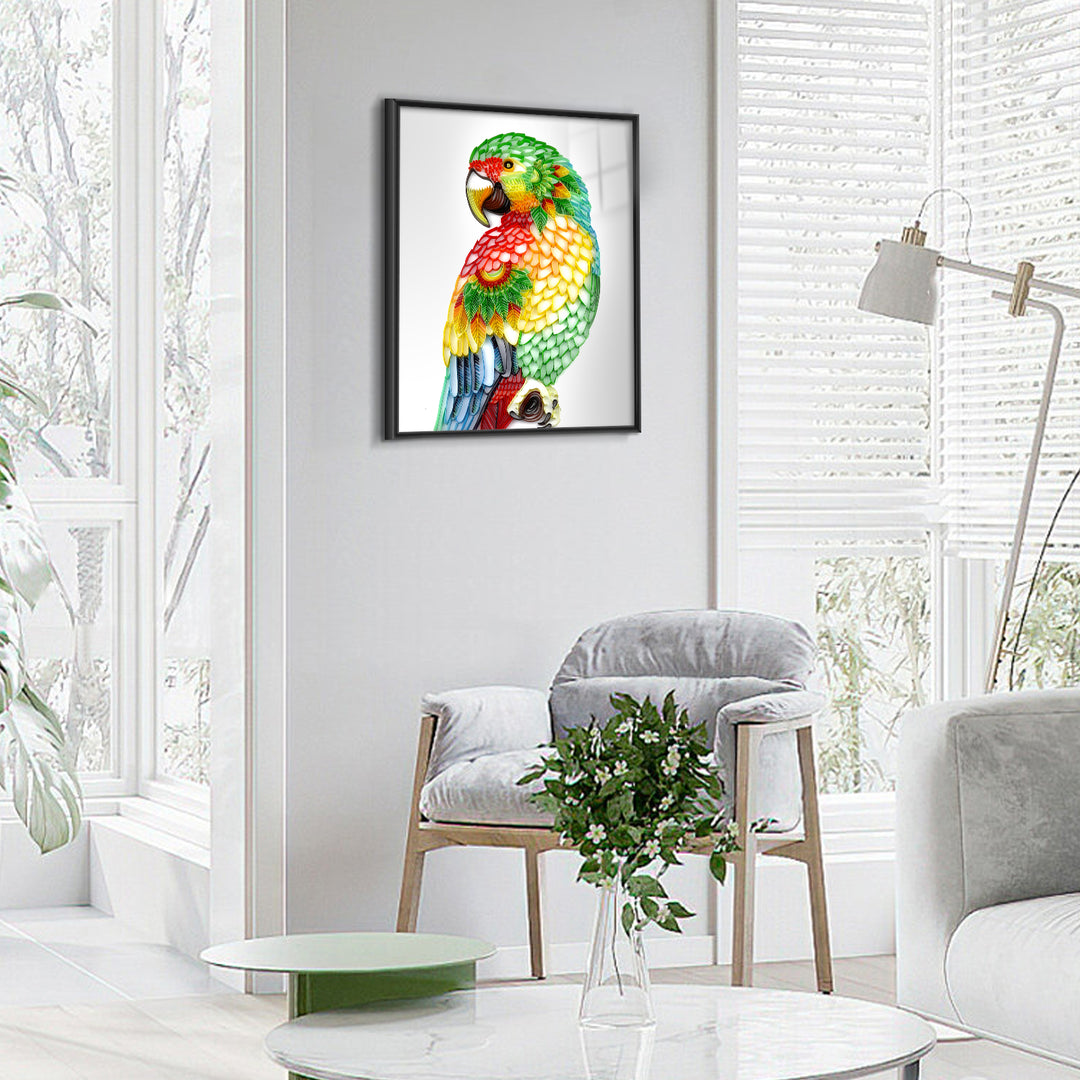 Rainbow Parrot - Paper Filigree Painting Kit
