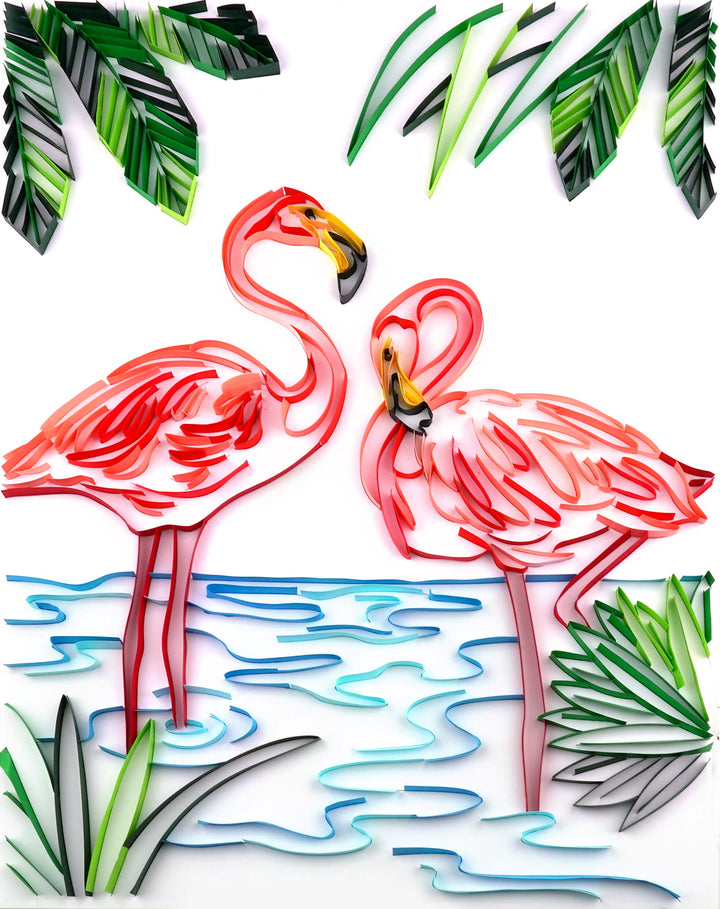 The Flamingos - Paper Quilling & Filigree Painting Kit