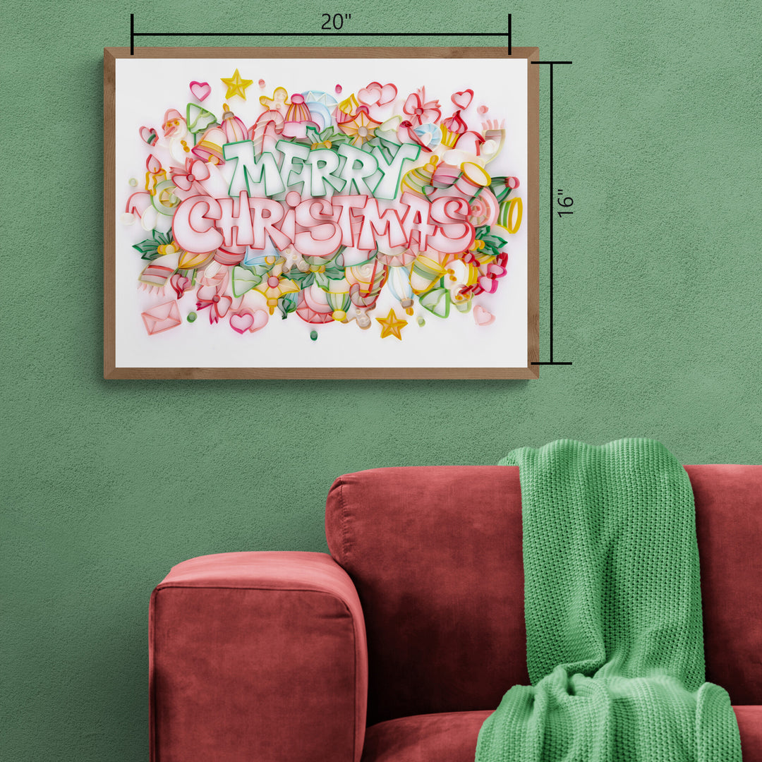 Merry Christmas - Paper Filigree Painting Kit（Standard Size）