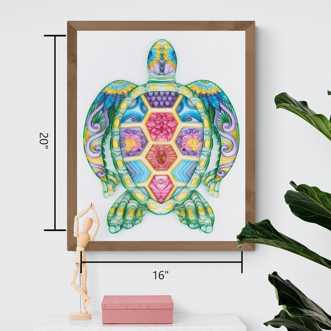 Sea Turtle - Paper Quilling & Filigree Painting Kit