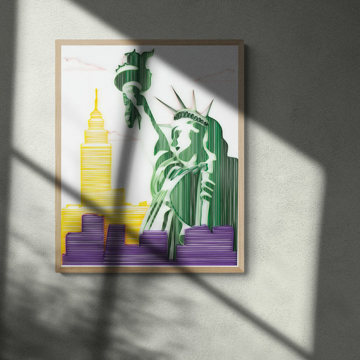 Statue of Liberty - Paper Filigree Painting Kit（Standard Size）
