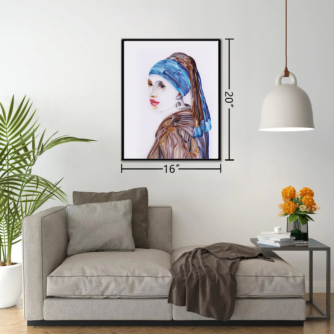 Girl with a Pearl Earring - Paper Filigree Painting Kit