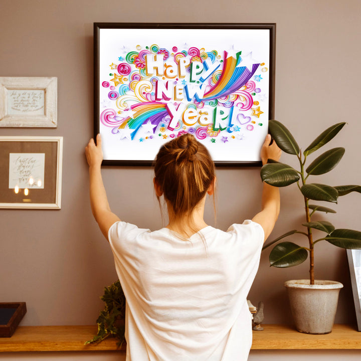 Happy New Year - Paper Filigree Painting Kit（Standard Size）