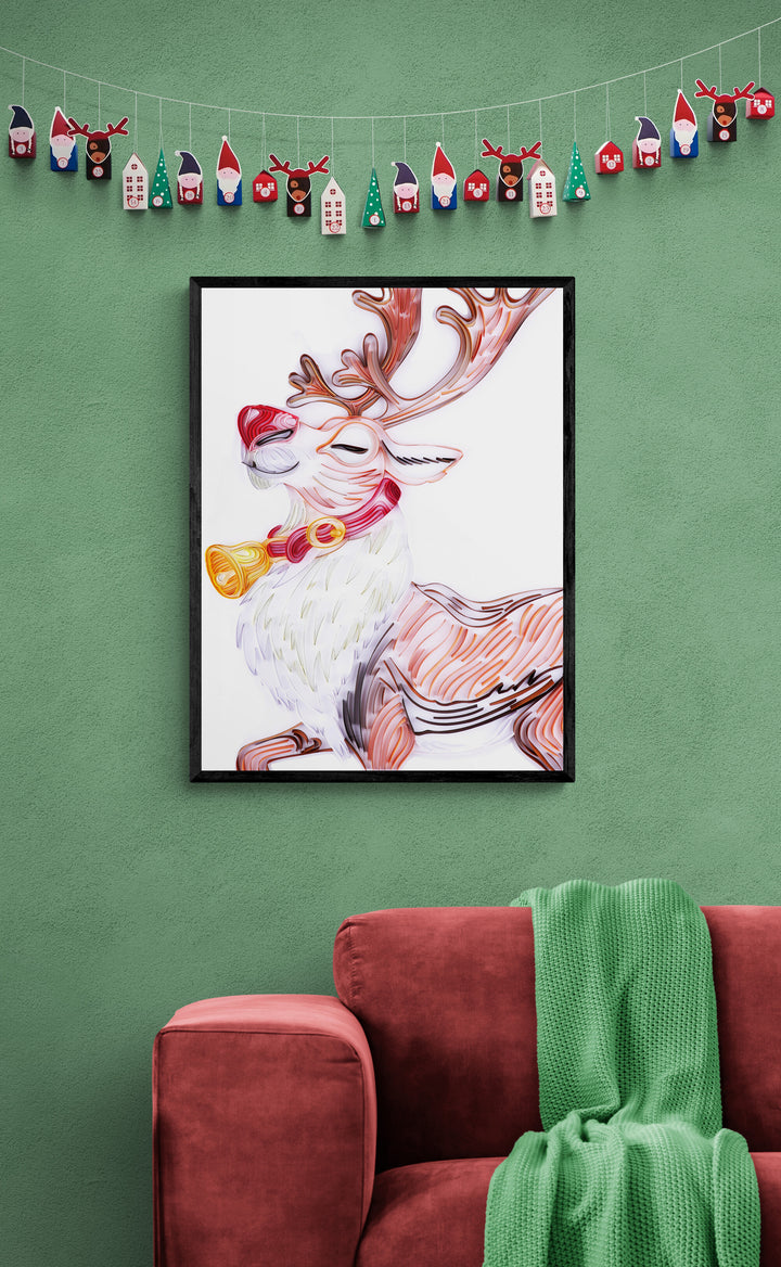 Christmas Reindeer - Paper Filigree Painting Kit