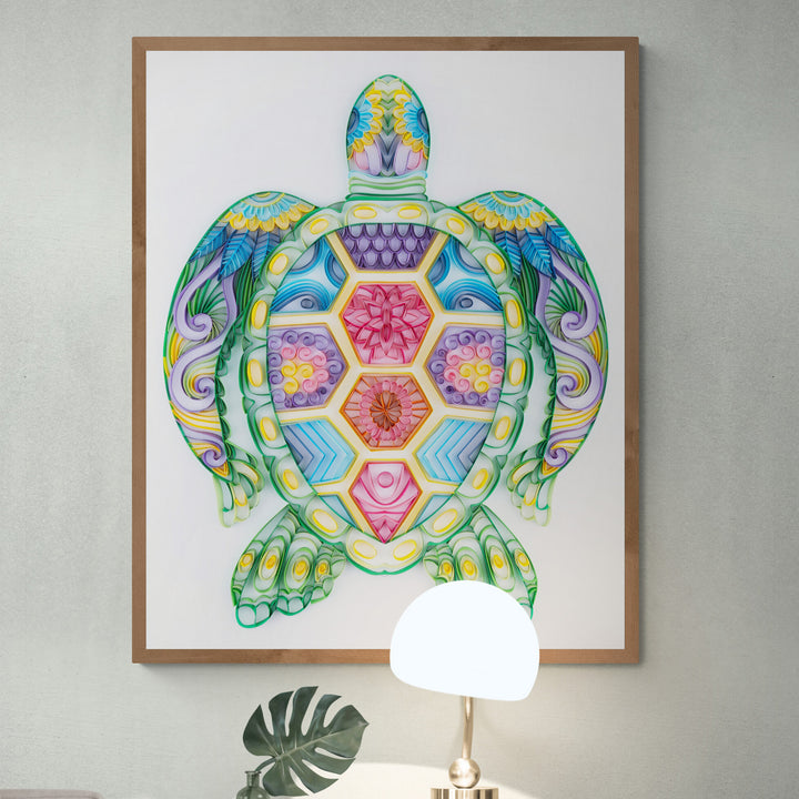 Sea Turtle - Paper Filigree Painting Kit（Standard Size）