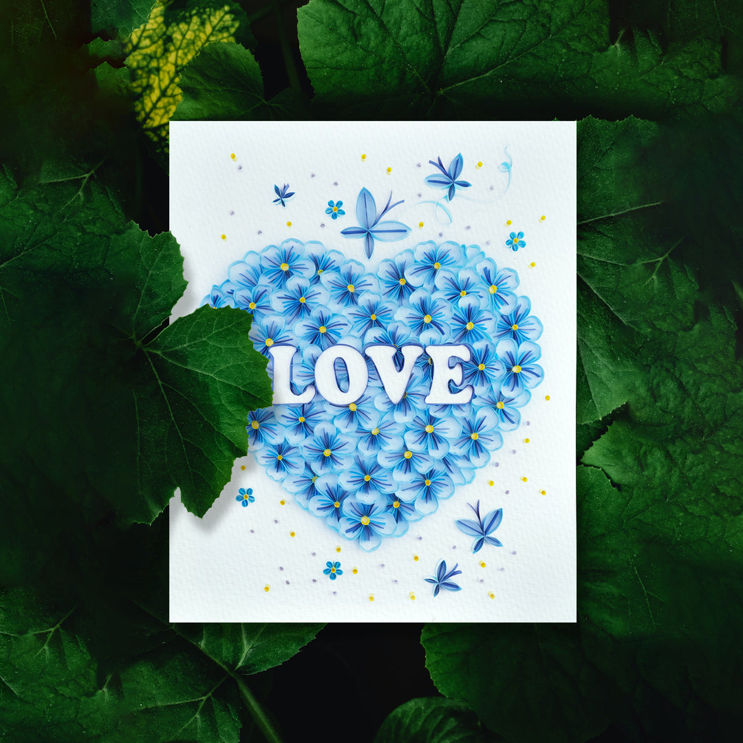 Love Hydrangea - Paper Filigree Painting Kit