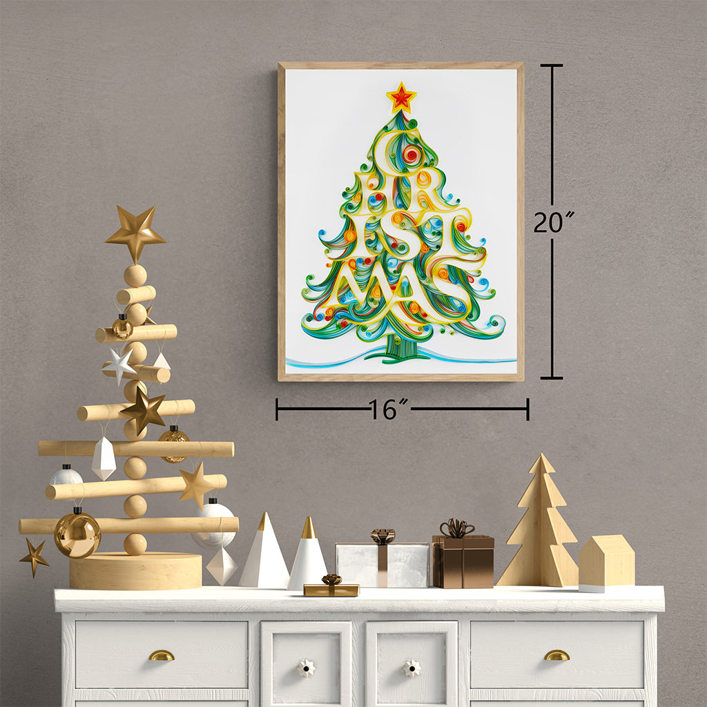 Christmas Tree - Paper Filigree Painting Kit（Standard Size）