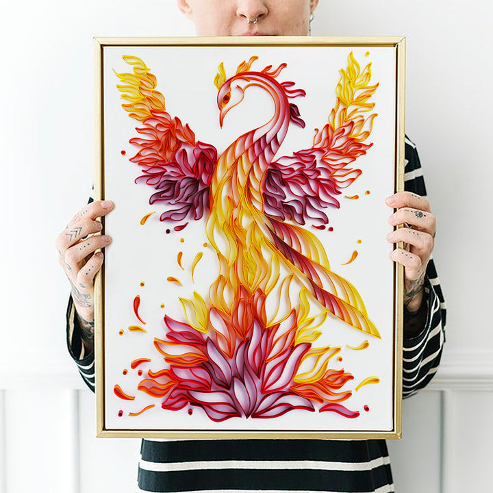 Phoenix on Fire - Paper Filigree Painting Kit（Standard Size）