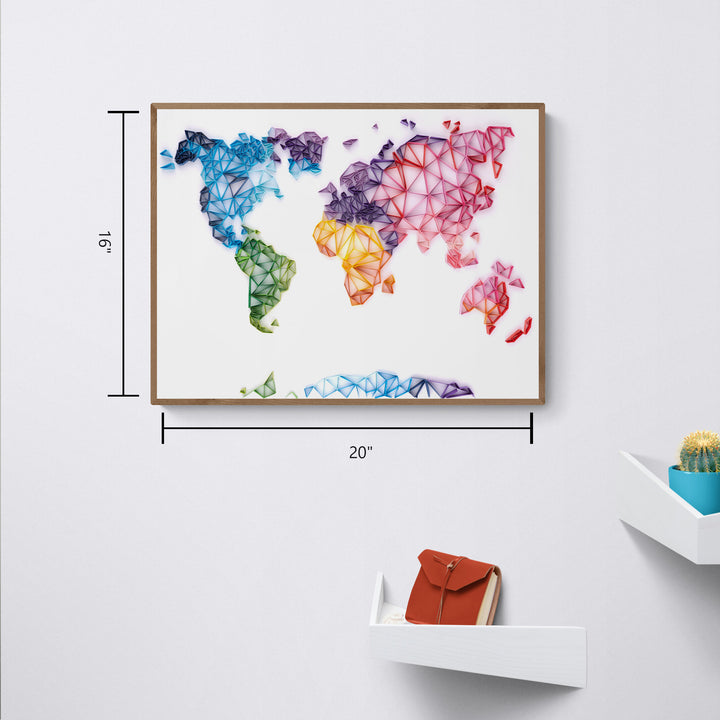 World Map - Paper Filigree Painting Kit