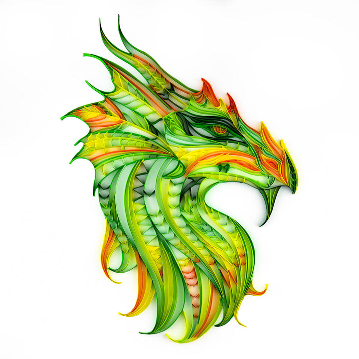 Warrior Dragon - Paper Quilling & Filigree Painting Kits（Standard Size）