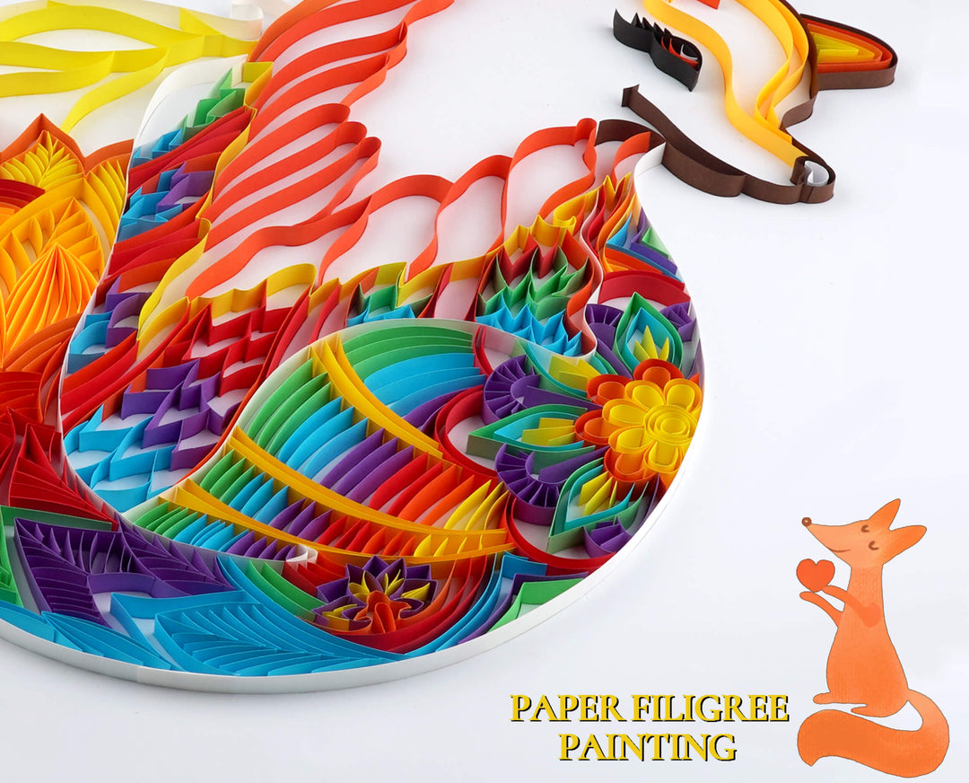 Fox - Paper Filigree Painting Kit（Standard Size）