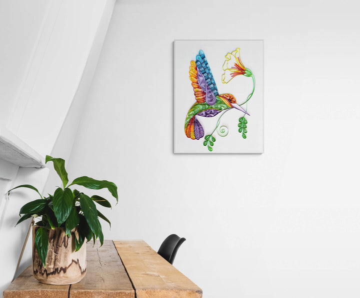 Hummingbird - Paper Quilling & Filigree Painting Kits（Standard Size）