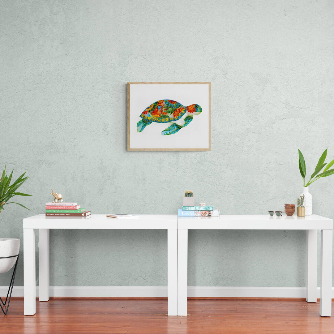 Swimming Turtle - Paper Filigree Painting Kit