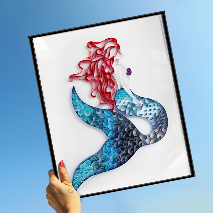 Mermaid - Paper Filigree Painting Kit（Standard Size）