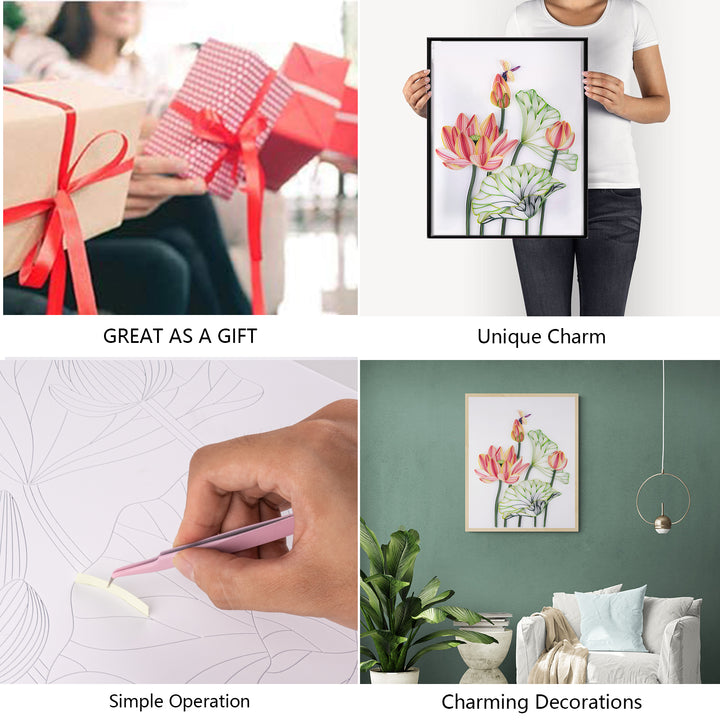 Blooming Lotus - Paper Filigree Painting Kit