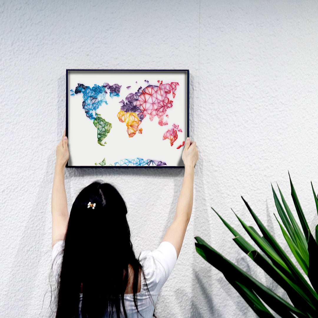 World Map - Paper Filigree Painting Kit（Standard Size）