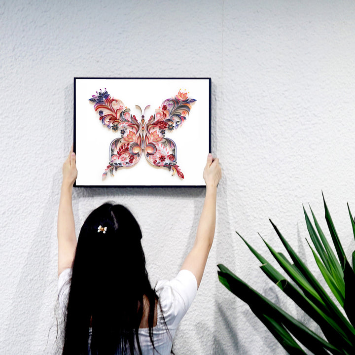 Flower Butterfly - Paper Filigree Painting Kit