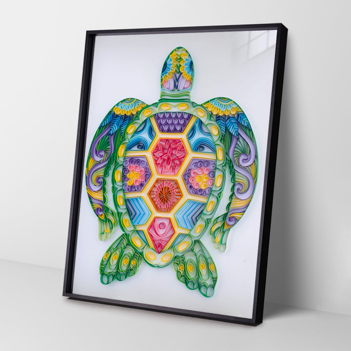 Sea Turtle - Paper Quilling & Filigree Painting Kits（Standard Size）