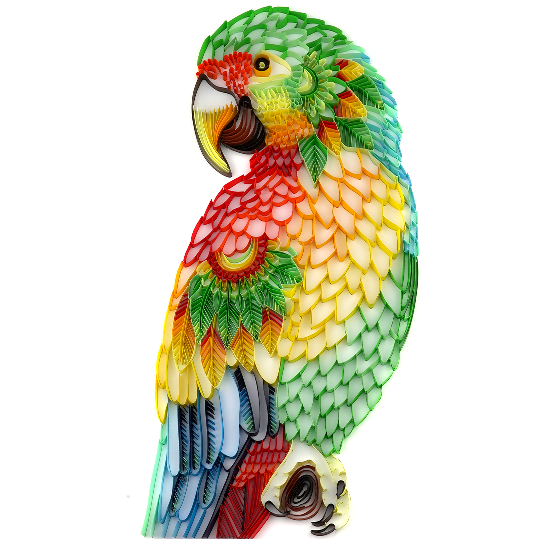 Rainbow Parrot - Paper Filigree Painting Kit