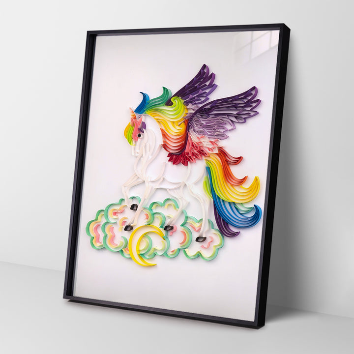 Dream Unicorn - Paper Filigree Painting Kit（Standard Size）