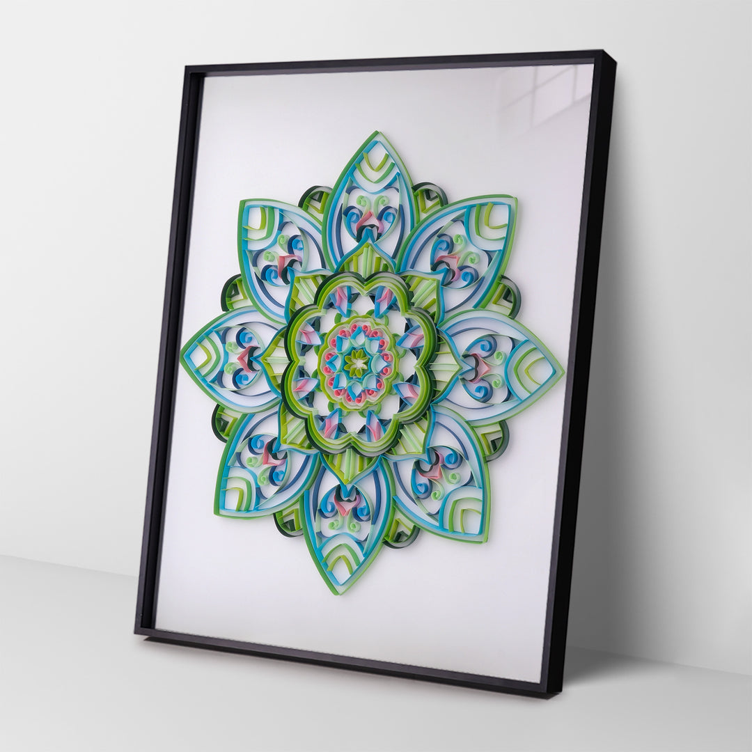 Green Mandala - Paper Filigree Painting Kit（Standard Size）